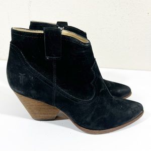 Frye Reina western booties in black size 8 1/2